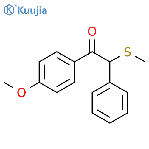 Ethanone, 1-(4-methoxyphenyl)-2-(methylthio)-2-phenyl- structure