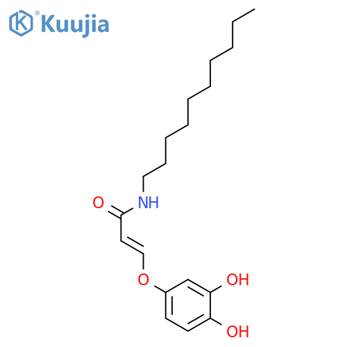 2-Propenamide, N-decyl-3-(3,4-dihydroxyphenoxy)-, (E)- structure