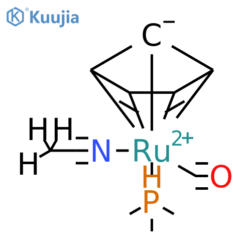 Ruthenium(1+), (acetonitrile-d3)carbonyl(η5-2,4-cyclopentadien-1-yl)(trimethylphosphine)- (9CI) structure