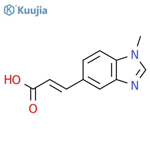 3-(1-methyl-1H-1,3-benzodiazol-5-yl)prop-2-enoic acid structure