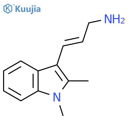 3-(1,2-dimethyl-1H-indol-3-yl)prop-2-en-1-amine structure