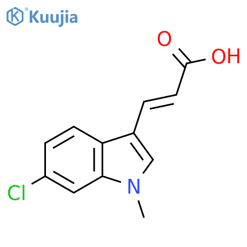 3-(6-chloro-1-methyl-1H-indol-3-yl)prop-2-enoic acid structure