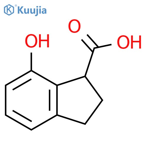 7-Hydroxy-2,3-dihydro-1H-indene-1-carboxylic acid structure