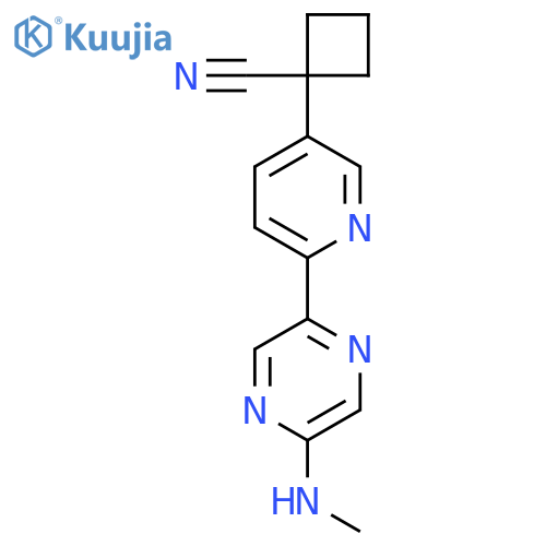 1-(6-(5-(Methylamino)pyrazin-2-yl)pyridin-3-yl)cyclobutanecarbonitrile structure