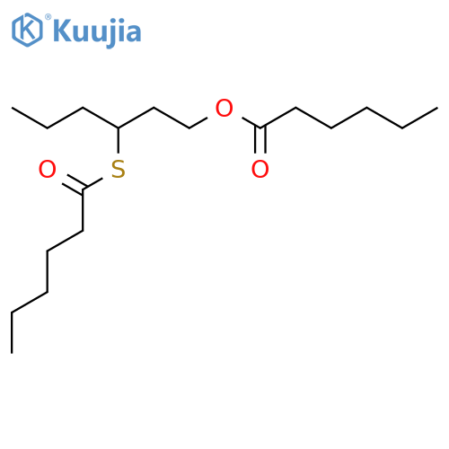 Hexanoic acid, 3-[(1-oxohexyl)thio]hexyl ester structure