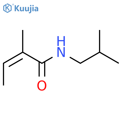 2-Methyl-2-butenoic acid; (E)-form, 2-Methylpropylamide structure