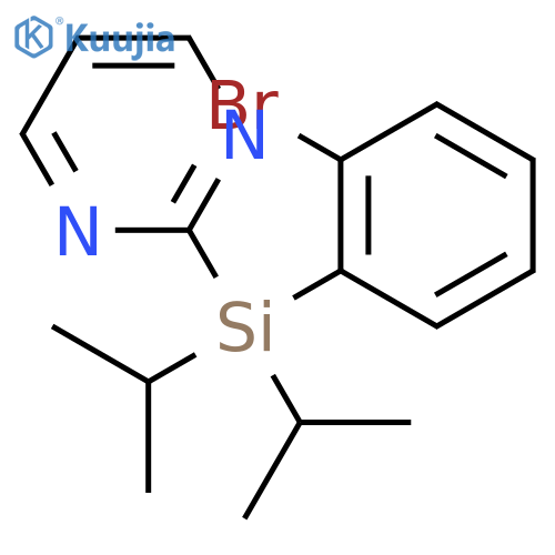 2-[(2-bromophenyl)(diisopropyl)silyl]pyrimidine structure