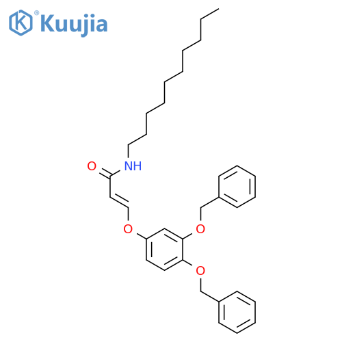 3-[3,4-Bis(benzyloxy)phenoxy]-N-decylprop-2-enamide structure