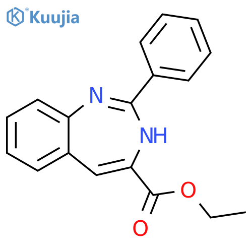 1H-1,3-Benzodiazepine-4-carboxylic acid, 2-phenyl-, ethyl ester structure