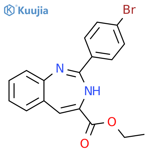 1H-1,3-Benzodiazepine-4-carboxylic acid, 2-(4-bromophenyl)-, ethylester structure