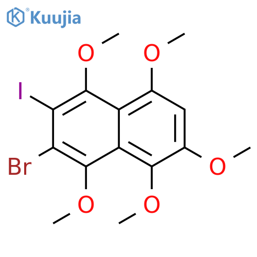 Naphthalene, 3-bromo-2-iodo-1,4,5,6,8-pentamethoxy- structure