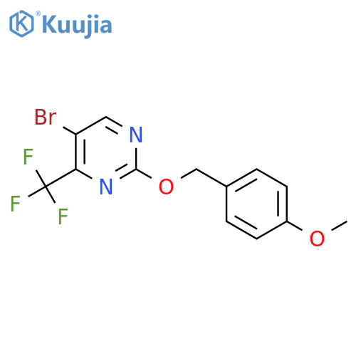 5-Bromo-2-((4-methoxybenzyl)oxy)-4-(trifluoromethyl)pyrimidine structure