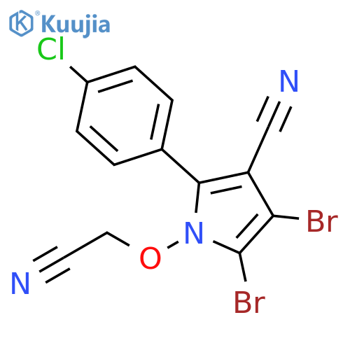 1H-Pyrrole-3-carbonitrile,4,5-dibromo-2-(4-chlorophenyl)-1-(cyanomethoxy)- structure