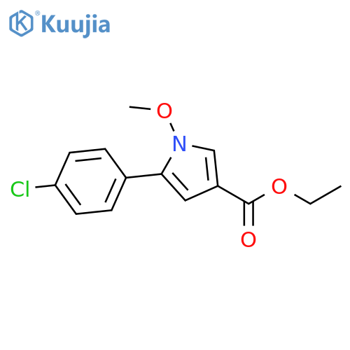 1H-Pyrrole-3-carboxylic acid, 5-(4-chlorophenyl)-1-methoxy-, ethyl ester structure