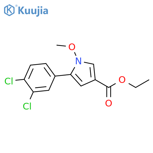 1H-Pyrrole-3-carboxylic acid, 5-(3,4-dichlorophenyl)-1-methoxy-, ethylester structure