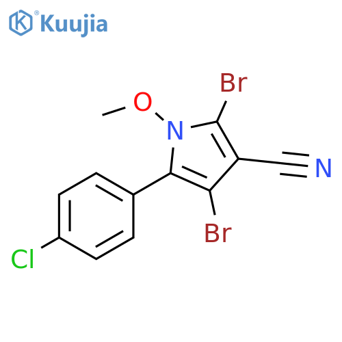 1H-Pyrrole-3-carbonitrile, 2,4-dibromo-5-(4-chlorophenyl)-1-methoxy- structure