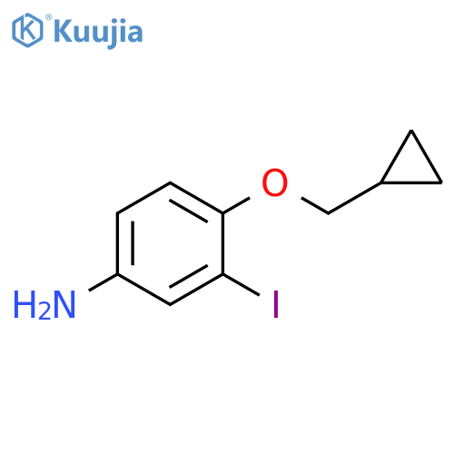 4-(cyclopropylmethoxy)-3-iodoaniline structure