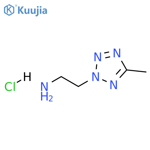 2-(5-methyl-2H-1,2,3,4-tetrazol-2-yl)ethan-1-amine hydrochloride structure