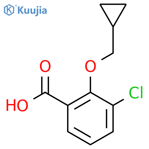 3-Chloro-2-(cyclopropylmethoxy)benzoic acid structure