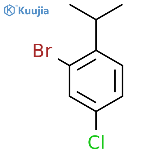 2-bromo-4-chloro-1-(propan-2-yl)benzene structure