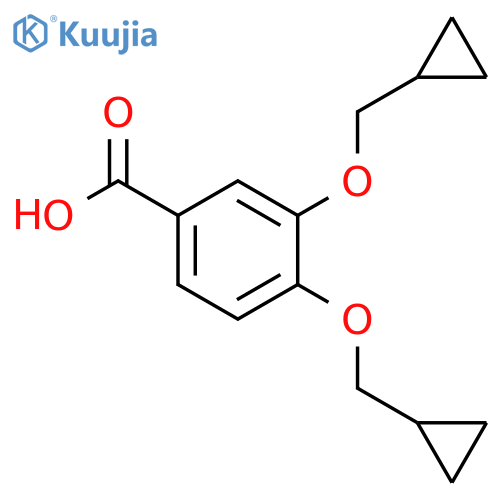 3,4-Bis(cyclopropylmethoxy)benzoic acid structure