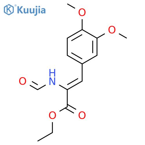 2-Propenoic acid, 3-(3,4-dimethoxyphenyl)-2-(formylamino)-, ethyl ester structure