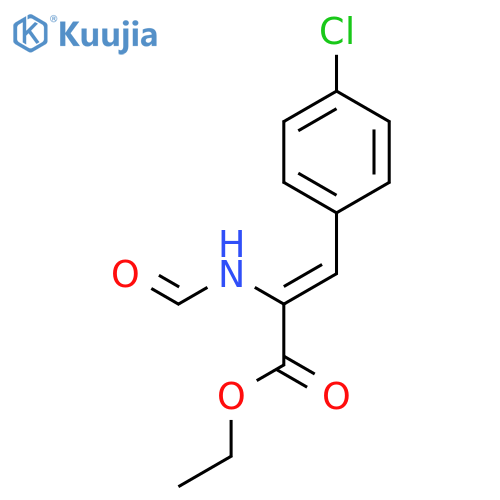 2-Propenoic acid, 3-(4-chlorophenyl)-2-(formylamino)-, ethyl ester structure