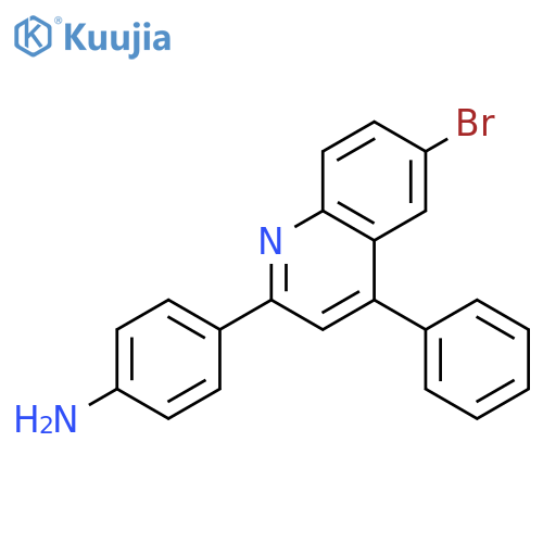 Benzenamine, 4-(6-bromo-4-phenyl-2-quinolinyl)- structure