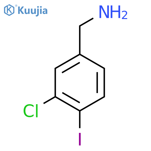 (3-Chloro-4-iodophenyl)methanamine structure