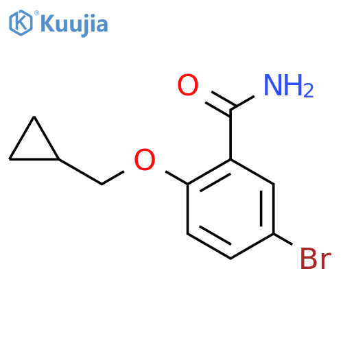 5-Bromo-2-cyclopropylmethoxybenzamide structure