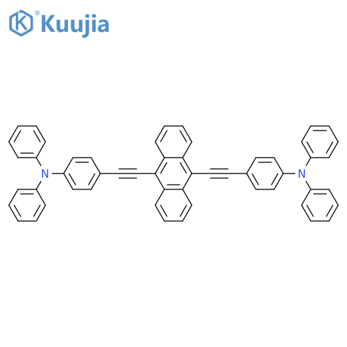 4,4'-(Anthracene-9,10-diylbis(ethyne-2,1-diyl))bis(N,N-diphenylaniline) structure