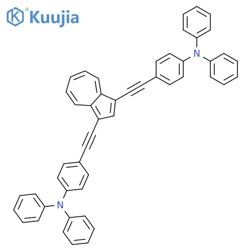 BENZENAMINE, 4,4'-(1,3-AZULENEDIYLDI-2,1-ETHYNEDIYL)BIS[N,N-DIPHENYL- structure