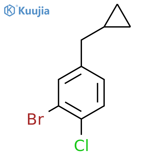 2-Bromo-1-chloro-4-(cyclopropylmethyl)benzene structure