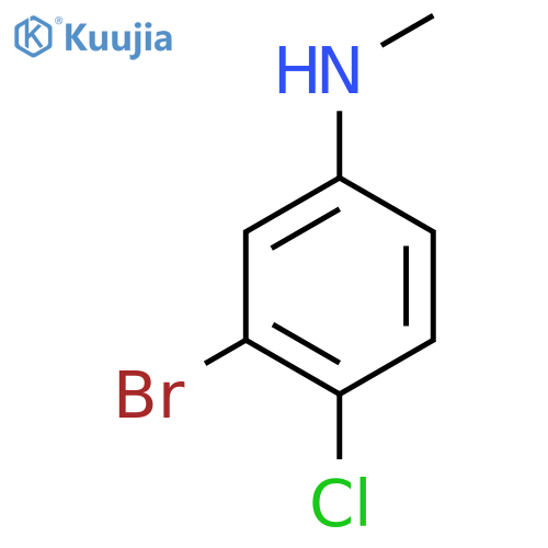 3-bromo-4-chloro-N-methylaniline structure