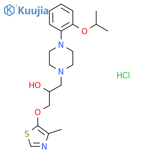 1-{4-[2-(1-methylethoxy)phenyl]piperazin-1-yl}-3-[(4-methyl-1,3-thiazol-5-yl)oxy]propan-2-ol hydrochloride structure
