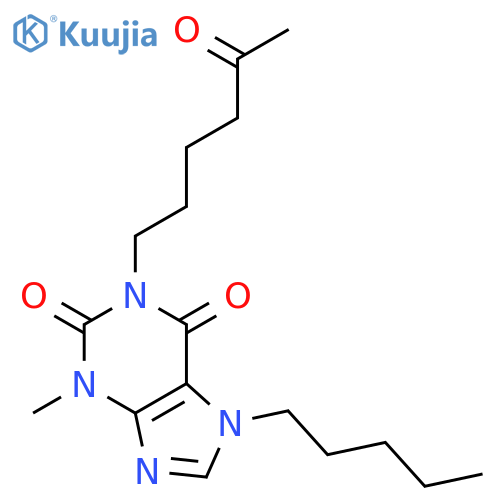 1H-Purine-2,6-dione, 3,7-dihydro-3-methyl-1-(5-oxohexyl)-7-pentyl- structure
