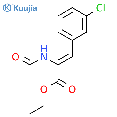2-Propenoic acid, 3-(3-chlorophenyl)-2-(formylamino)-, ethyl ester structure