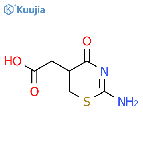 (2-Amino-4-oxo-5,6-dihydro-4H-[1,3]thiazin-5-yl)-acetic acid structure