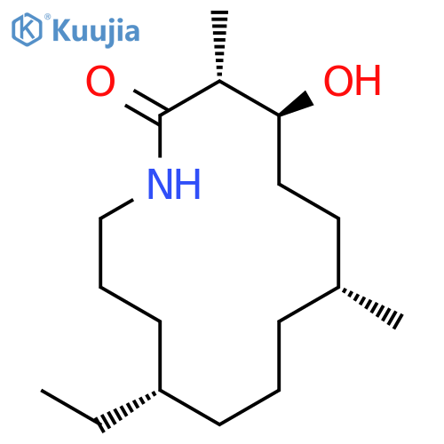 Azacyclotetradecan-2-one, 11-ethyl-4-hydroxy-3,7-dimethyl-, (3R,4S,7R,11S)- structure
