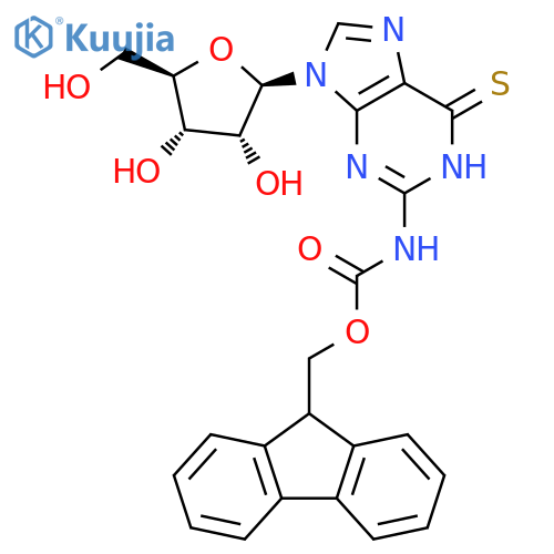 Guanosine, N-[(9H-fluoren-9-ylmethoxy)carbonyl]-6-thio- structure