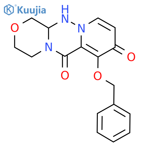 7-(Benzyloxy)-3,4,12,12a-tetrahydro-1H-[1,4]oxazino[3,4-c]pyrido[2,1-f][1,2,4]triazine-6,8-dione structure