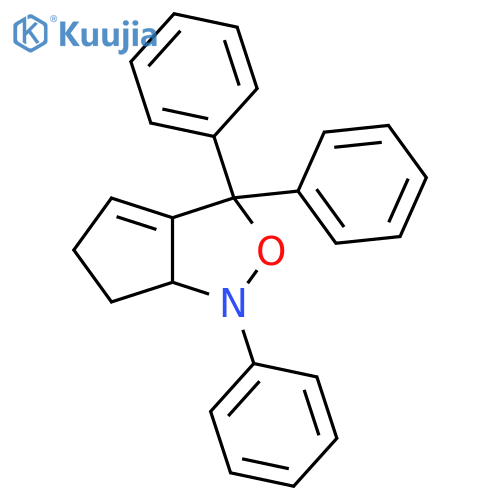 1H-Cyclopent[c]isoxazole, 3,5,6,6a-tetrahydro-1,3,3-triphenyl- structure