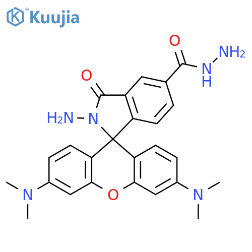 2-Amino-3′,6′-bis(dimethylamino)-2,3-dihydro-3-oxospiro[1H-isoindole-1,9′-[9H]xanthene]-5-carboxylic acid hydrazide structure