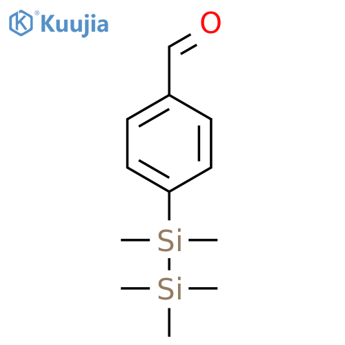 Benzaldehyde, 4-(pentamethyldisilanyl)- structure