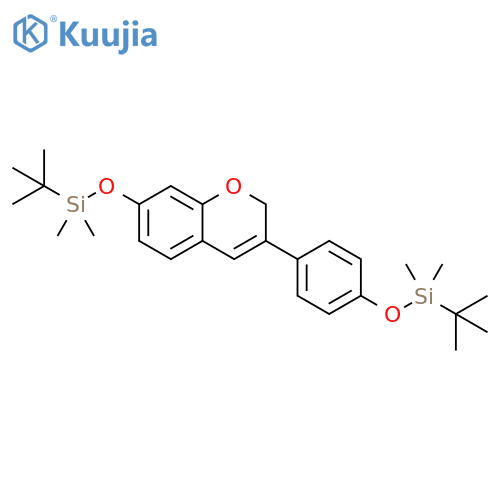 2H-1-Benzopyran, 7-[[(1,1-dimethylethyl)dimethylsilyl]oxy]-3-[4-[[(1,1-dimethylethyl)dimethylsilyl]oxy]phenyl]- structure
