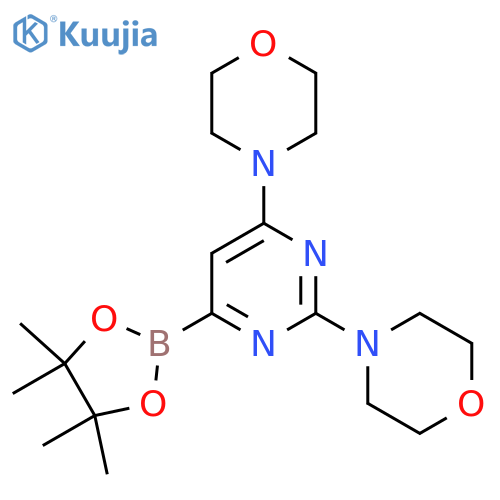 4,4'-(6-(4,4,5,5-Tetramethyl-1,3,2-dioxaborolan-2-yl)pyrimidine-2,4-diyl)dimorpholine structure