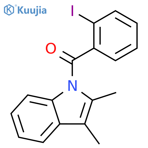 (2,3-Dimethyl-1H-indol-1-yl)(2-iodophenyl)methanone structure