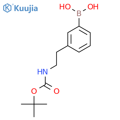3-{2-(tert-Butoxycarbonyl)aminoethyl}phenylboronic acid structure
