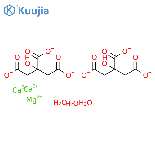 1,2,3-Propanetricarboxylic acid, 2-hydroxy-, calcium magnesium salt, hydrate (2:2:1:5) structure