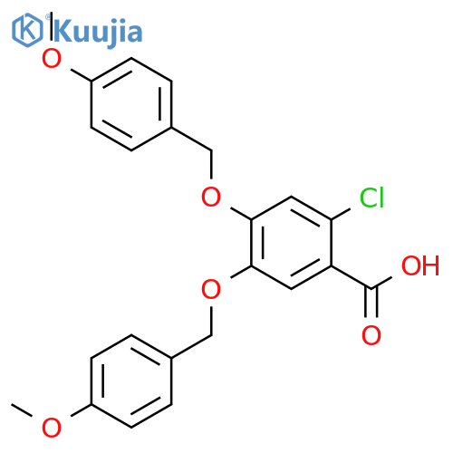 Benzoic acid, 2-chloro-4,5-bis[(4-methoxyphenyl)methoxy]- structure